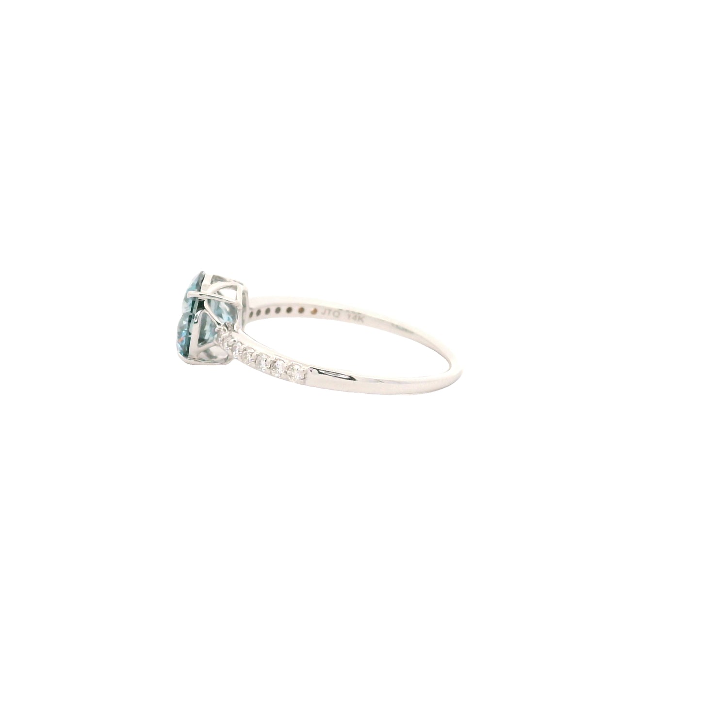 1.67 Carats Blue Lab Grown Diamond 14K Gold Ring