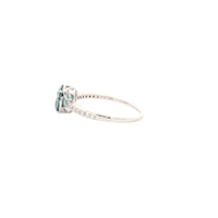 1.67 Carats Blue Lab Grown Diamond 14K Gold Ring