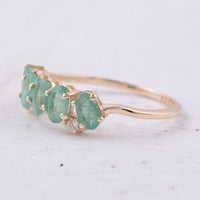 1.19 Ct Oval Natural Emerald 14K Gold Ring