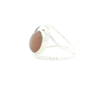 12.83 Ct Amethyst, Moonstone 925 Sterling Silver Ring
