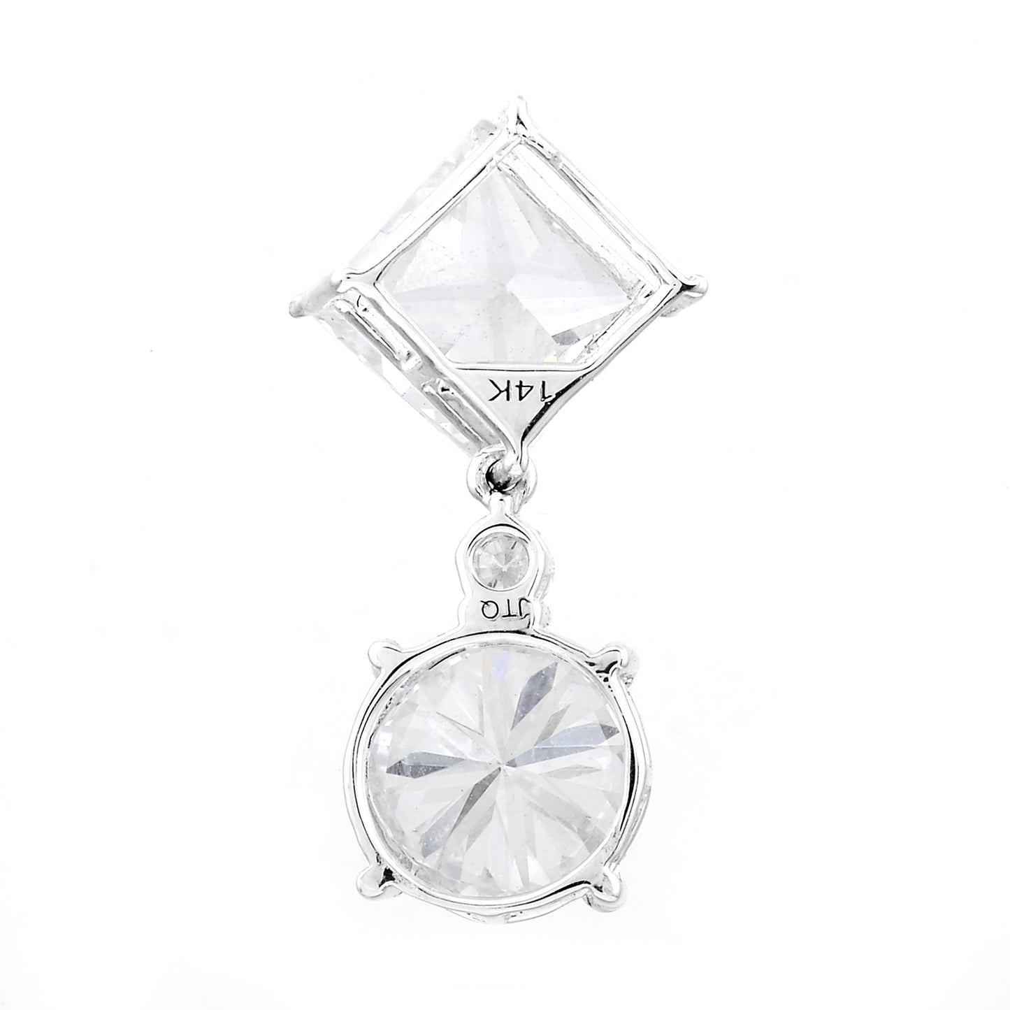 3.54 Carats Lab Grown Diamond 14K Gold Pendant