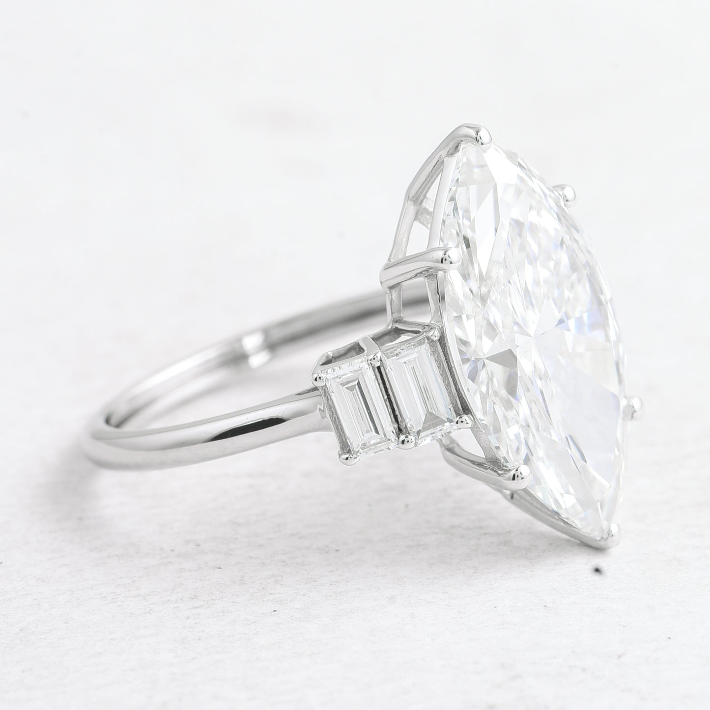 5.98 Ct Marquise Lab Grown Diamond 14K Gold Ring