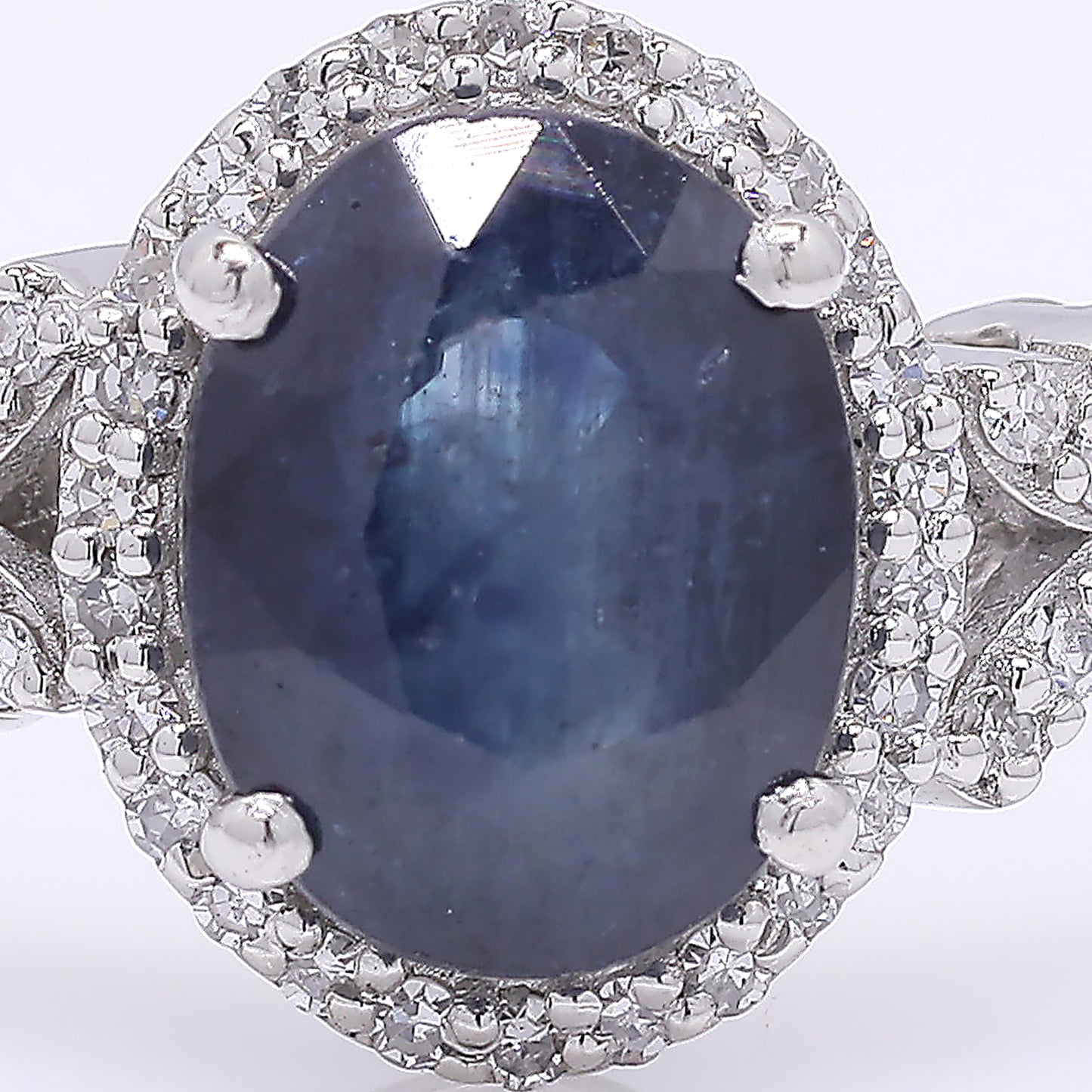 1.99 Ct Oval Mixed Cut Natural Sapphire 950 Platinum Ring