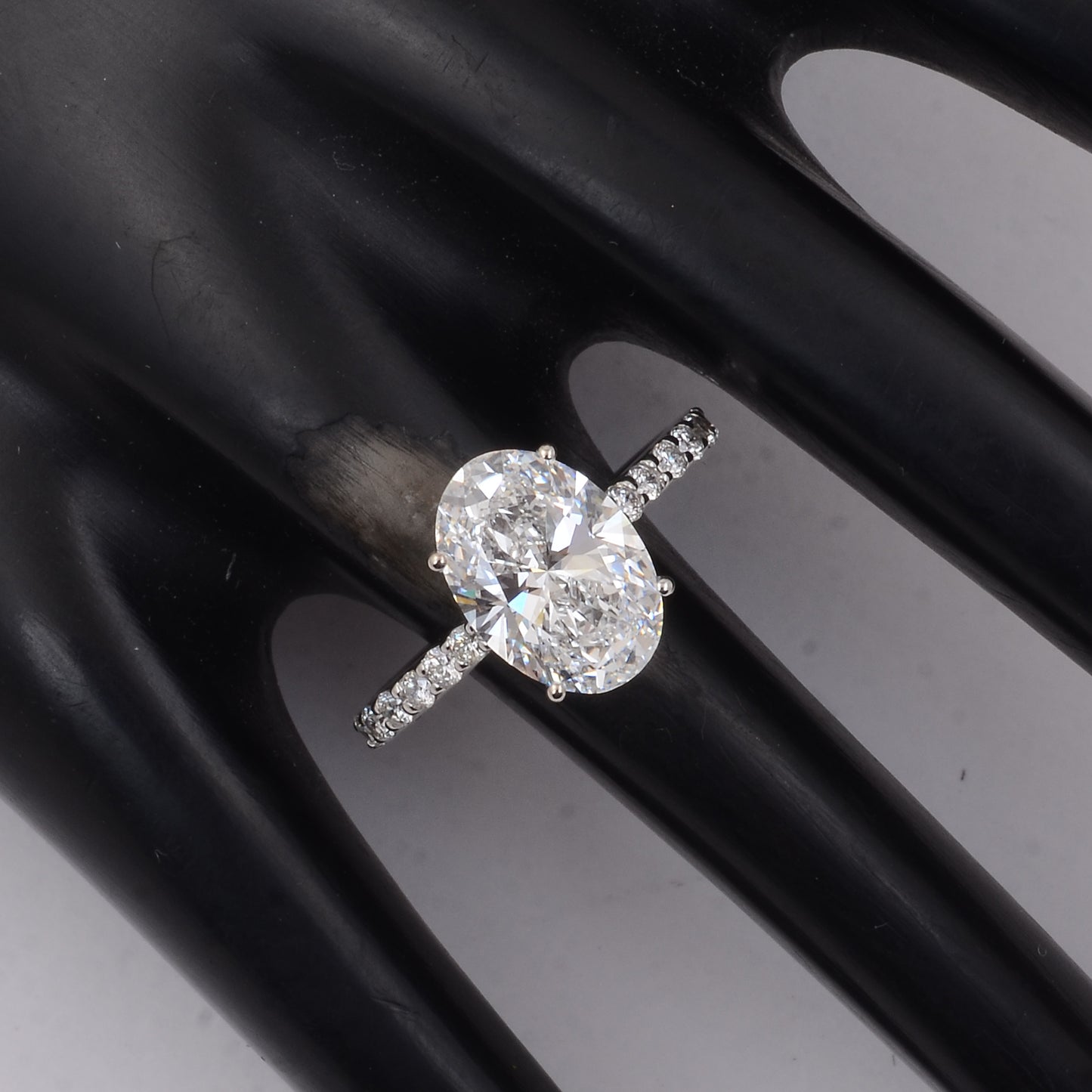 3.40 Carats Lab Grown Diamond 14K Gold Ring