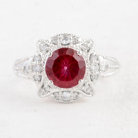 3.25 Ct Round Pink Topaz 925 Sterling Silver Ring