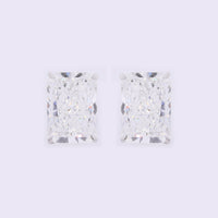 3.78 Carats Lab Grown Diamond 14K Gold Earrings