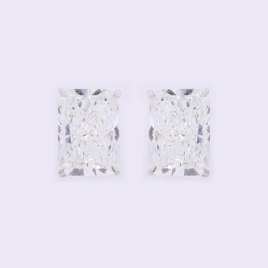 3.78 Carats Lab Grown Diamond 14K Gold Earrings