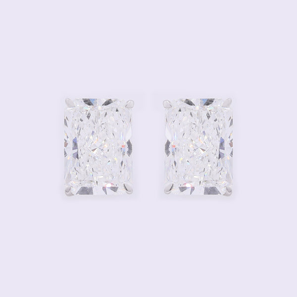 3.78 Carats Lab Grown Diamond 14K Gold Earrings