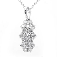 0.93 Ct Round Lab Grown Diamond 925 Sterling Silver Pendant