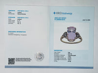 5.77 Ct Cushion Natural Kunzite 14K Gold Ring