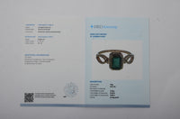 1.06 Ct Octagon Step Cut Natural Emerald 14K Gold Ring