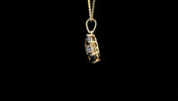 1.95 Ct Trillion Sapphire 14K Gold Pendant
