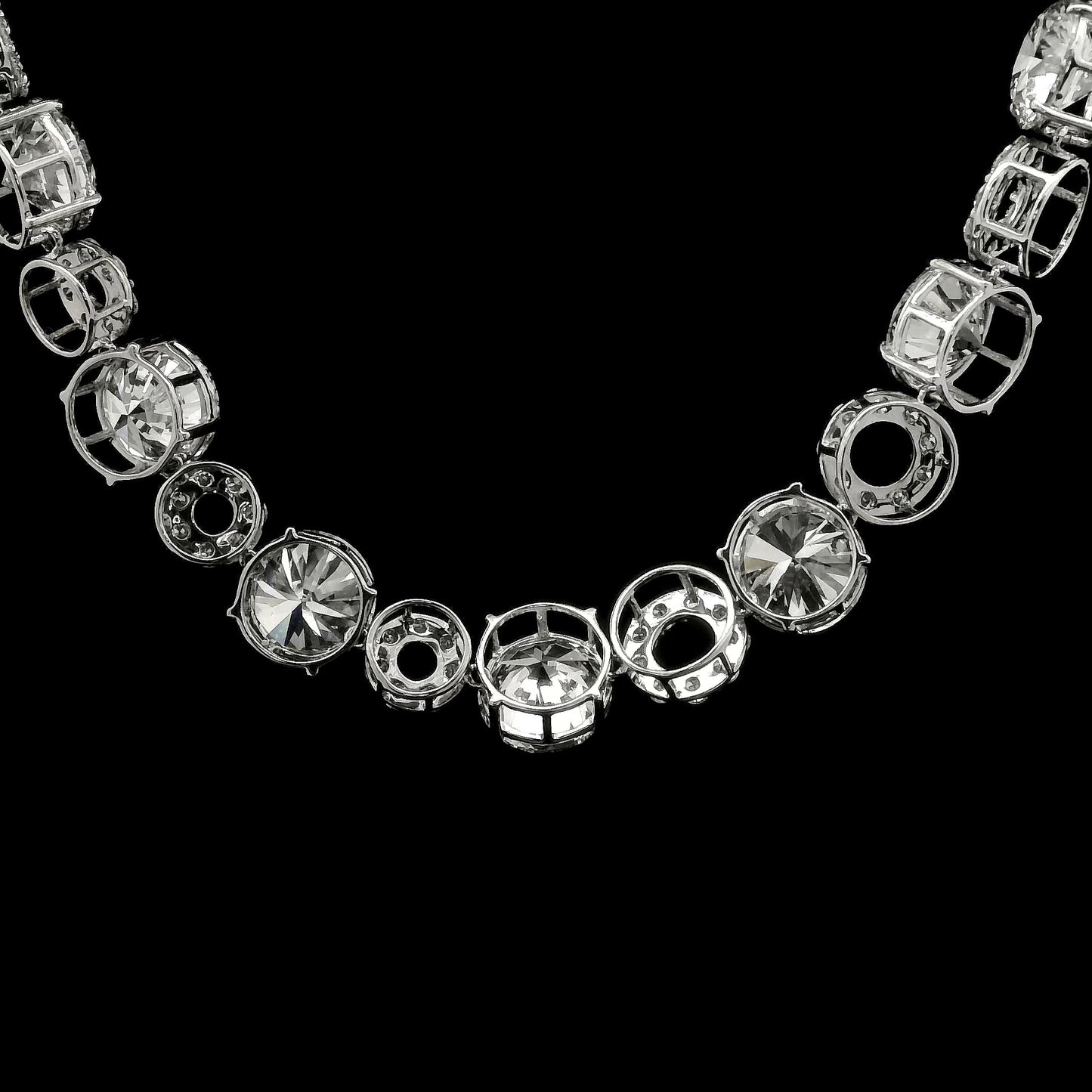 68.44 Ct Round Lab Grown Diamond 14K Gold Necklace