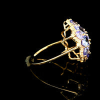 3.47 Ct Pear Tanzanite 14K Gold Ring