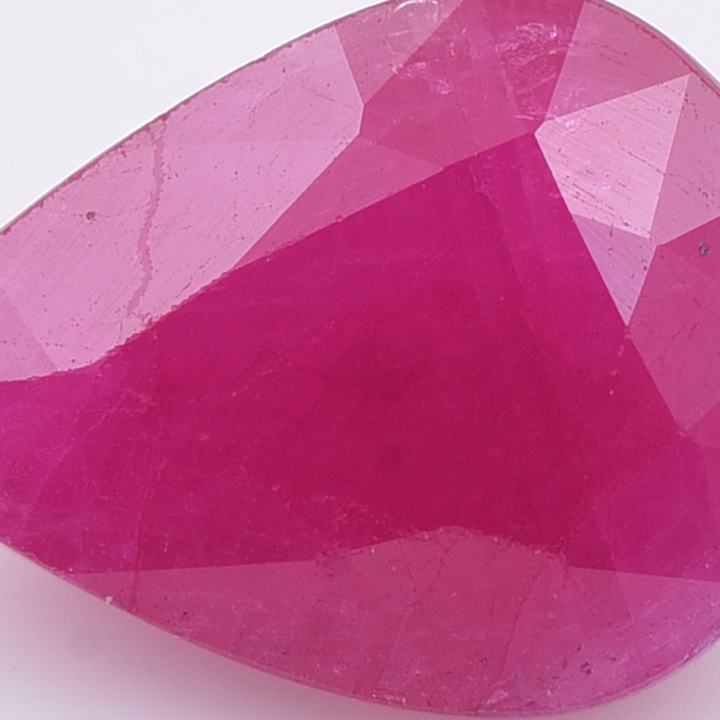 1.63 Natural Corundum Ruby Pear Mixed Cut Gemstone