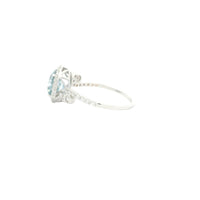 2.11 Carats Blue Lab Grown Diamond 14K Gold Ring