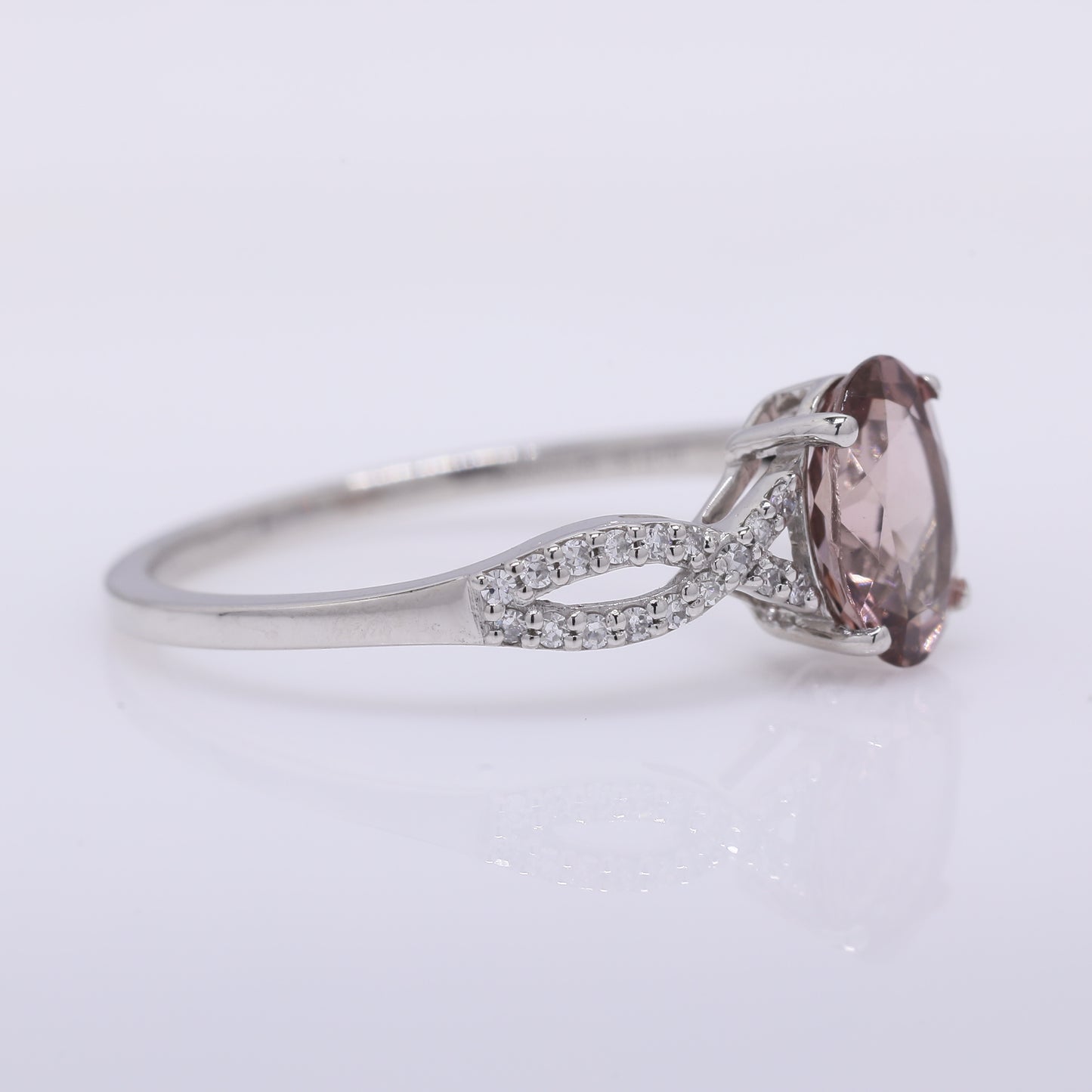 1.17 Ct Oval Mixed Cut Natural Tourmaline 950 Platinum Ring
