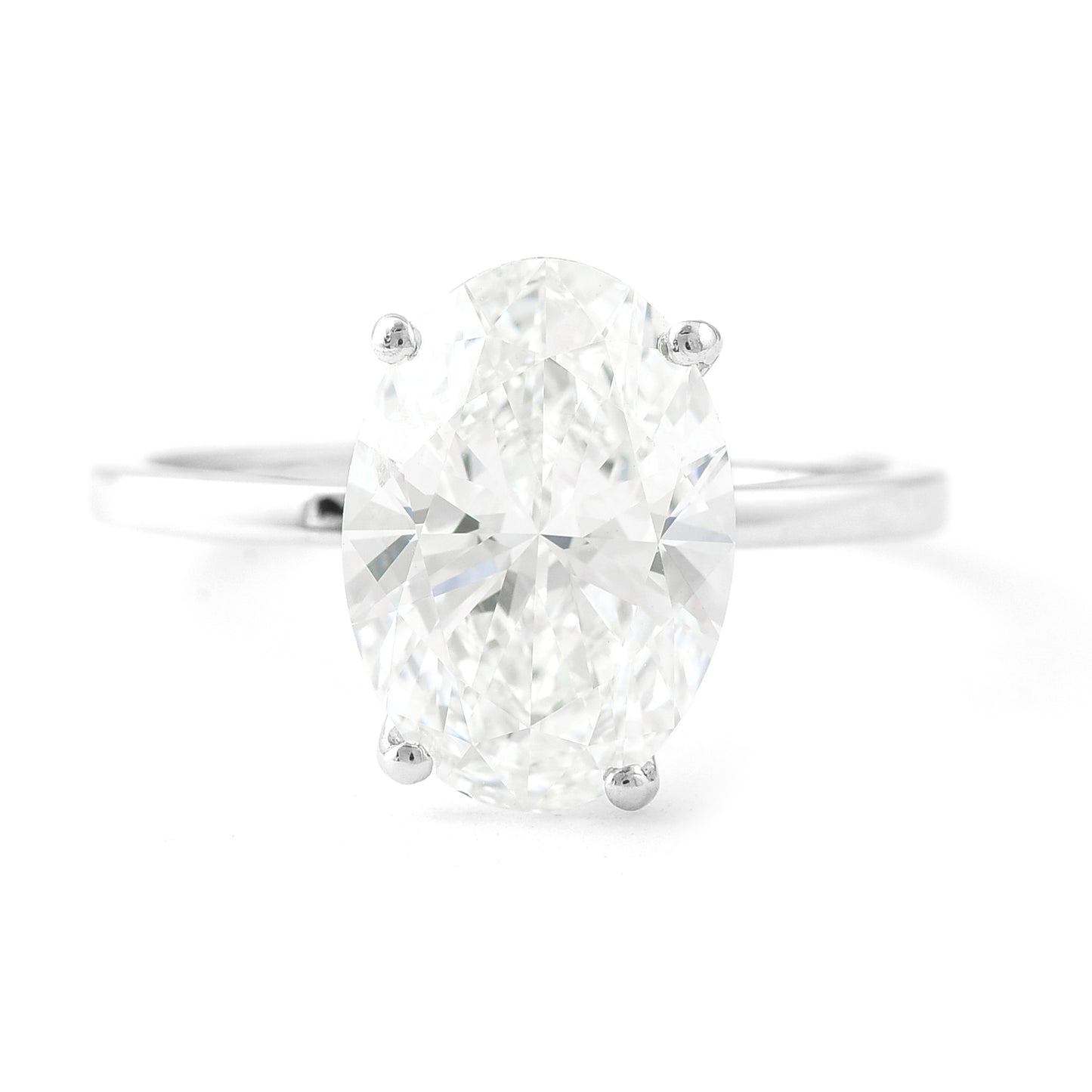 3.52 Carats Lab Grown Diamond 950 Platinum Ring