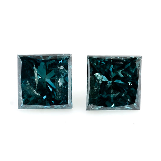 0.56 Blue Diamond Sqaure Loose Gemstone