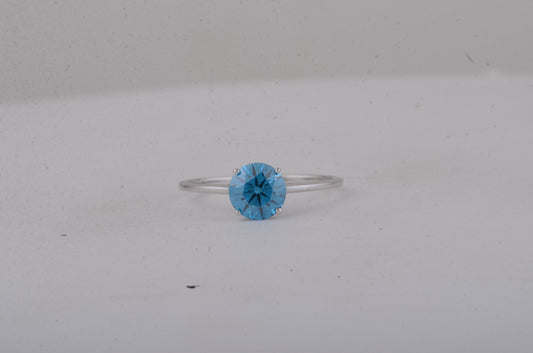 1.08 Carats Blue Lab Grown Diamond 14K Gold Ring