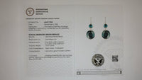 16.93 Ct Oval Mixed Cut Lab Grown Emerald 14K Gold Earrings