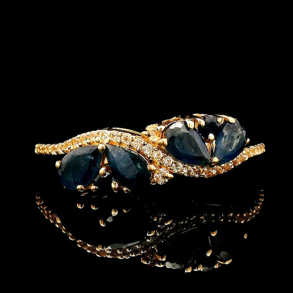 1.38 Ct Pear Sapphire 14K Gold Ring