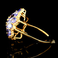 3.59 Ct Pear Tanzanite 14K Gold Ring