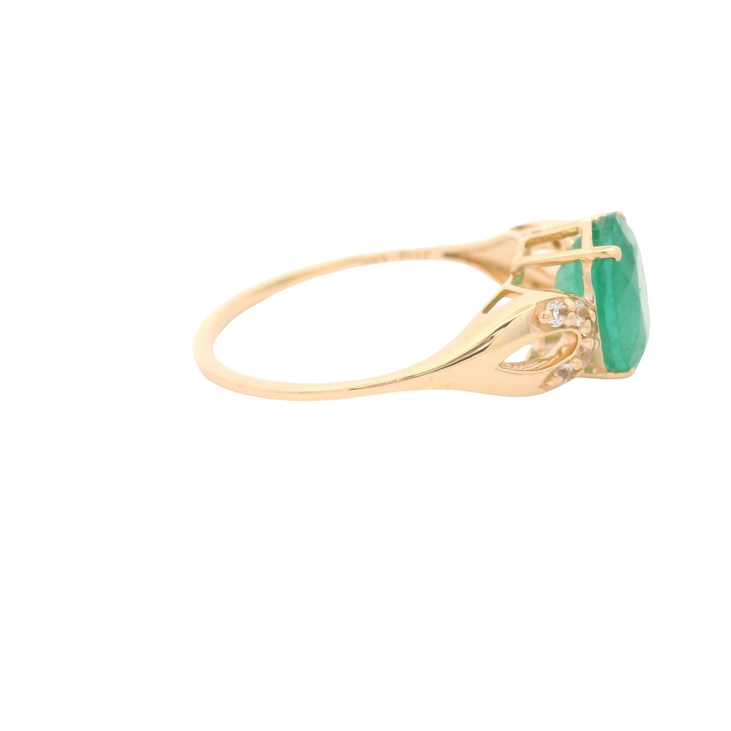 1.94 Ct Oval Emerald 14K Gold Ring