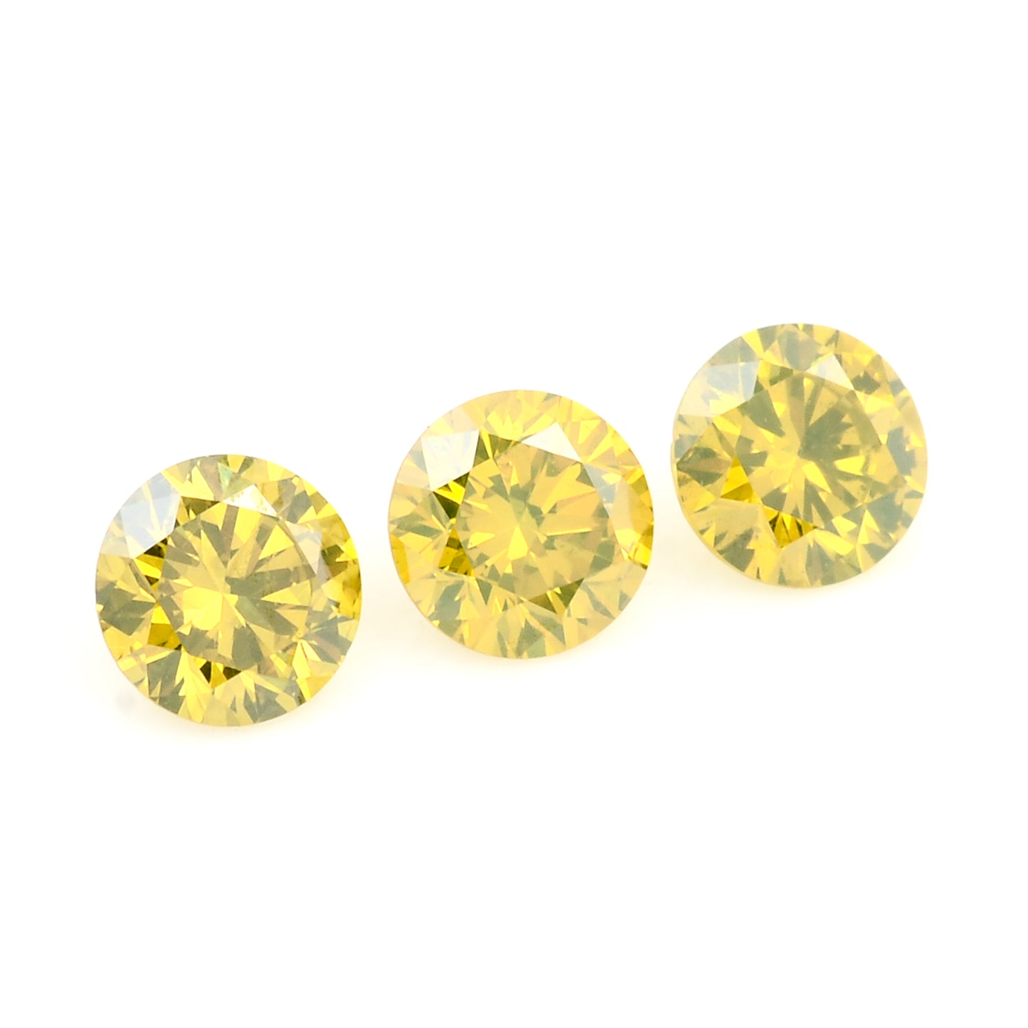 0.54 Yellow Diamond Round Loose Gemstone