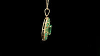 3.43 Ct Oval Emerald 14K Gold Pendant