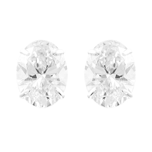 3.85 Carats Lab Grown Diamond 14K Gold Earrings