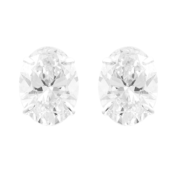 3.85 Carats Lab Grown Diamond 14K Gold Earrings
