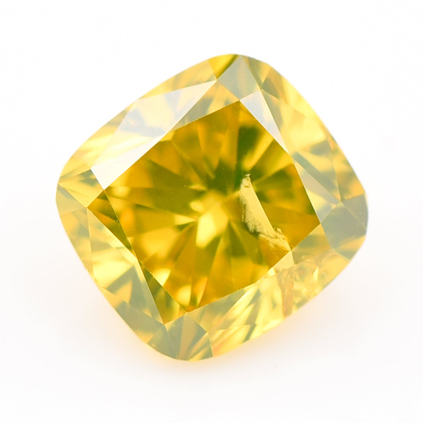 0.34 Yellow Diamond Cushion Loose Diamond