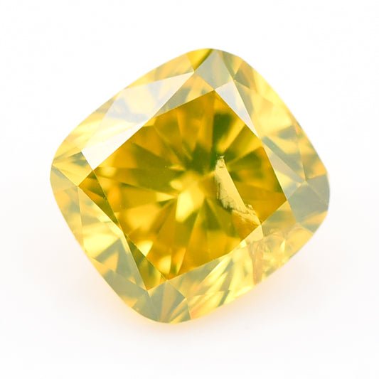 0.34 Yellow Diamond Cushion Loose Diamond