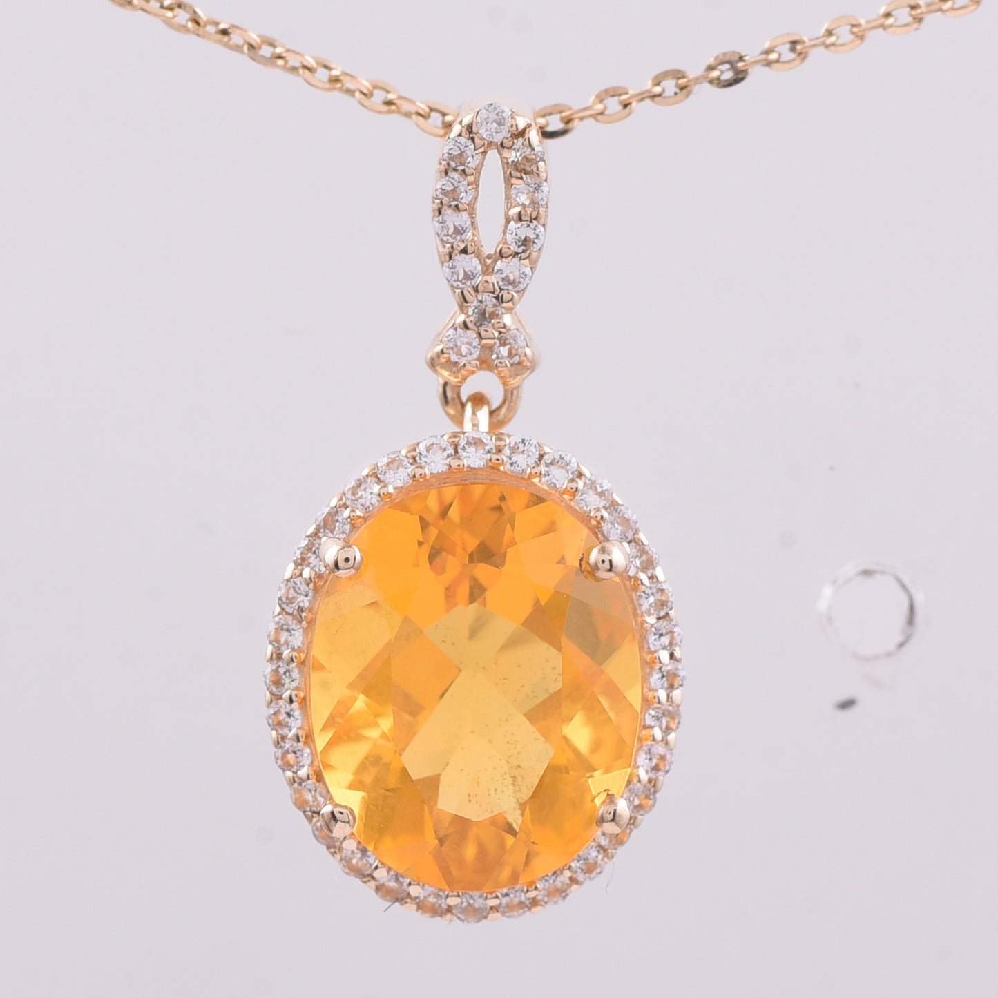 2.03 Ct Oval Br.Fire Opal 9K Gold Pendant