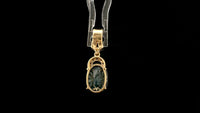 2.32 Ct Oval Mixed Cut Natural Corundum Sapphire 14K Gold Pendant