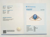1.69 Ct Oval Natural Sapphire 14K Gold Ring