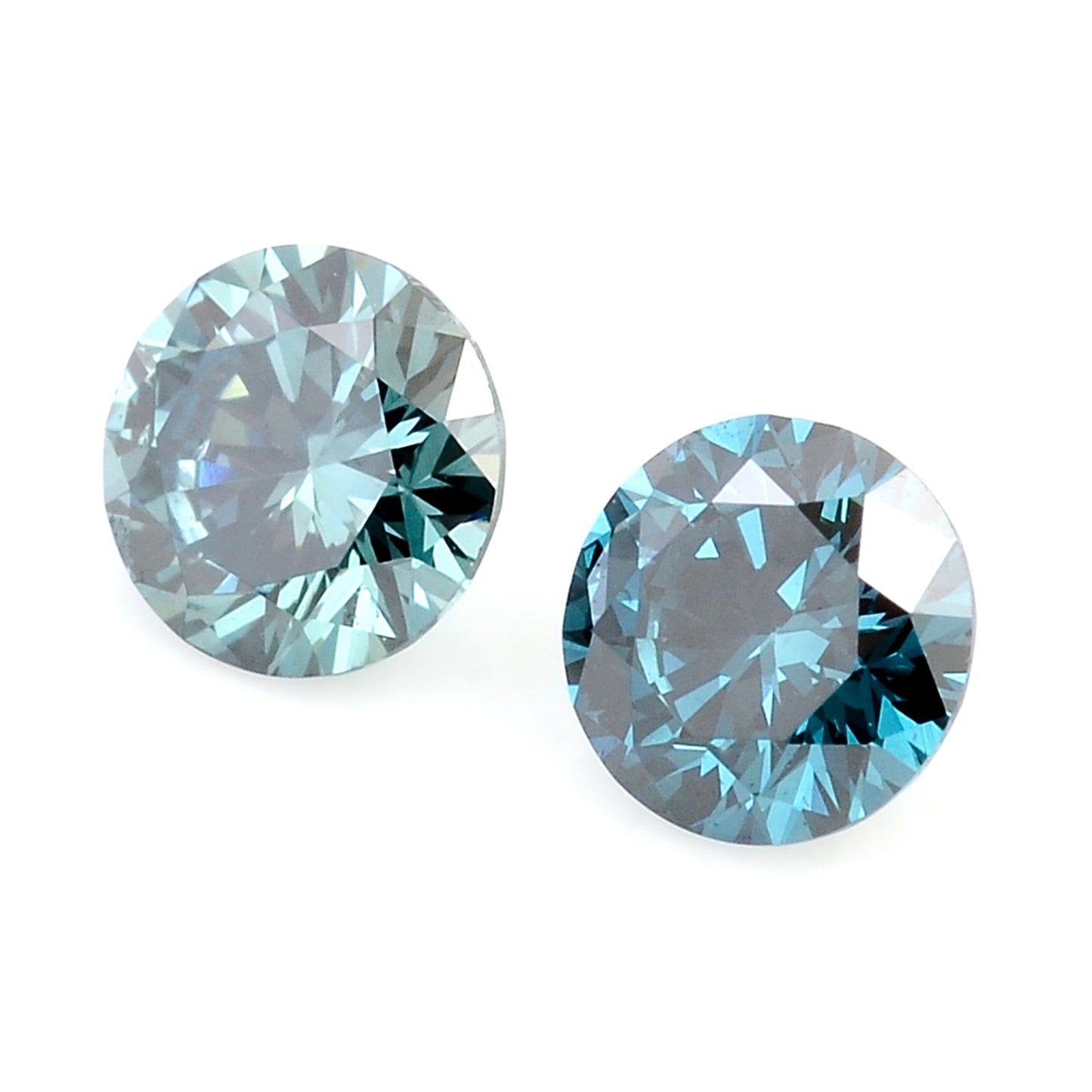 0.42 Blue Diamond Round Loose Gemstone