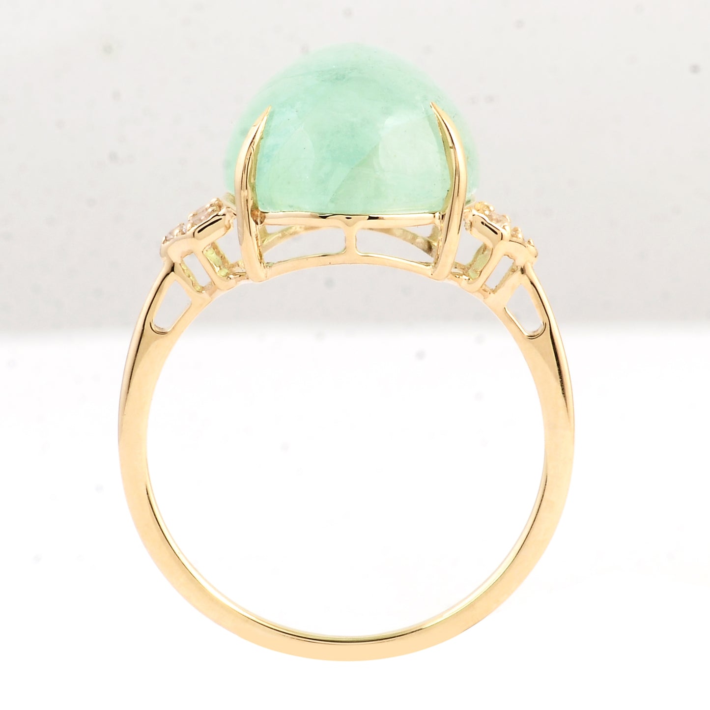 9.25 Ct Oval Emerald 14K Gold Ring