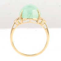 9.25 Ct Oval Emerald 14K Gold Ring