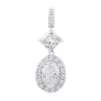 2.64 Carats Lab Grown Diamond 14K Gold Pendant