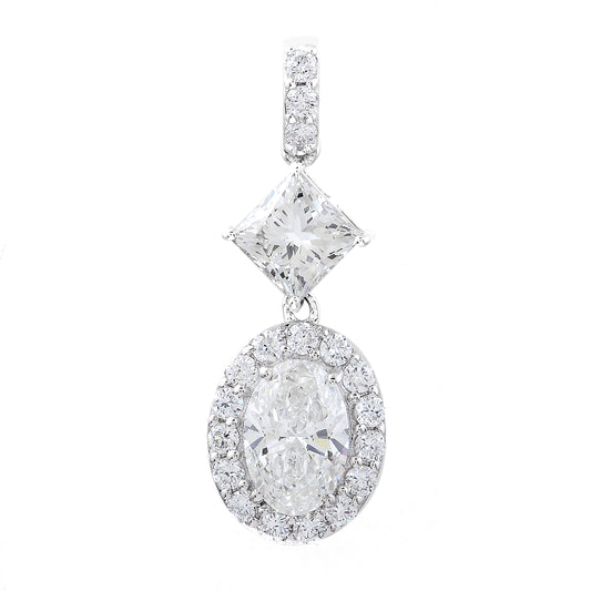 2.64 Carats Lab Grown Diamond 14K Gold Pendant