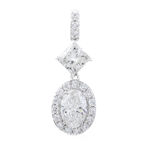 2.64 Carats Lab Grown Diamond 14K Gold Pendant