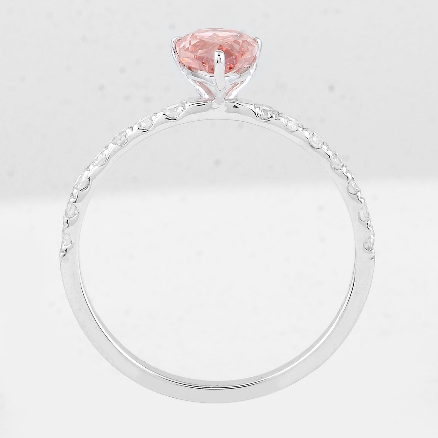 1.34 Carats Pink Lab Grown Diamond 14K Gold Ring