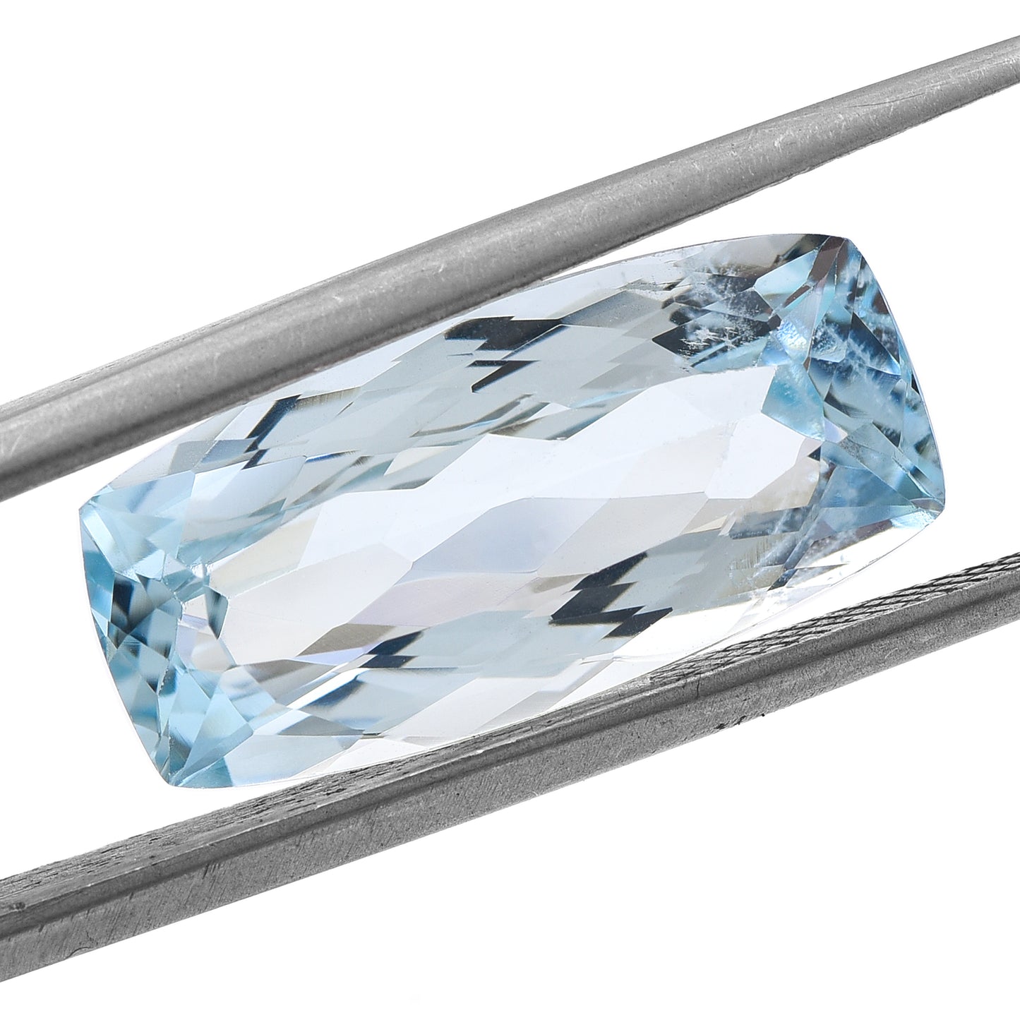 9.27 Natural Beryl Aquamarine Rectangular Cushion Mixed Cut Gemstone