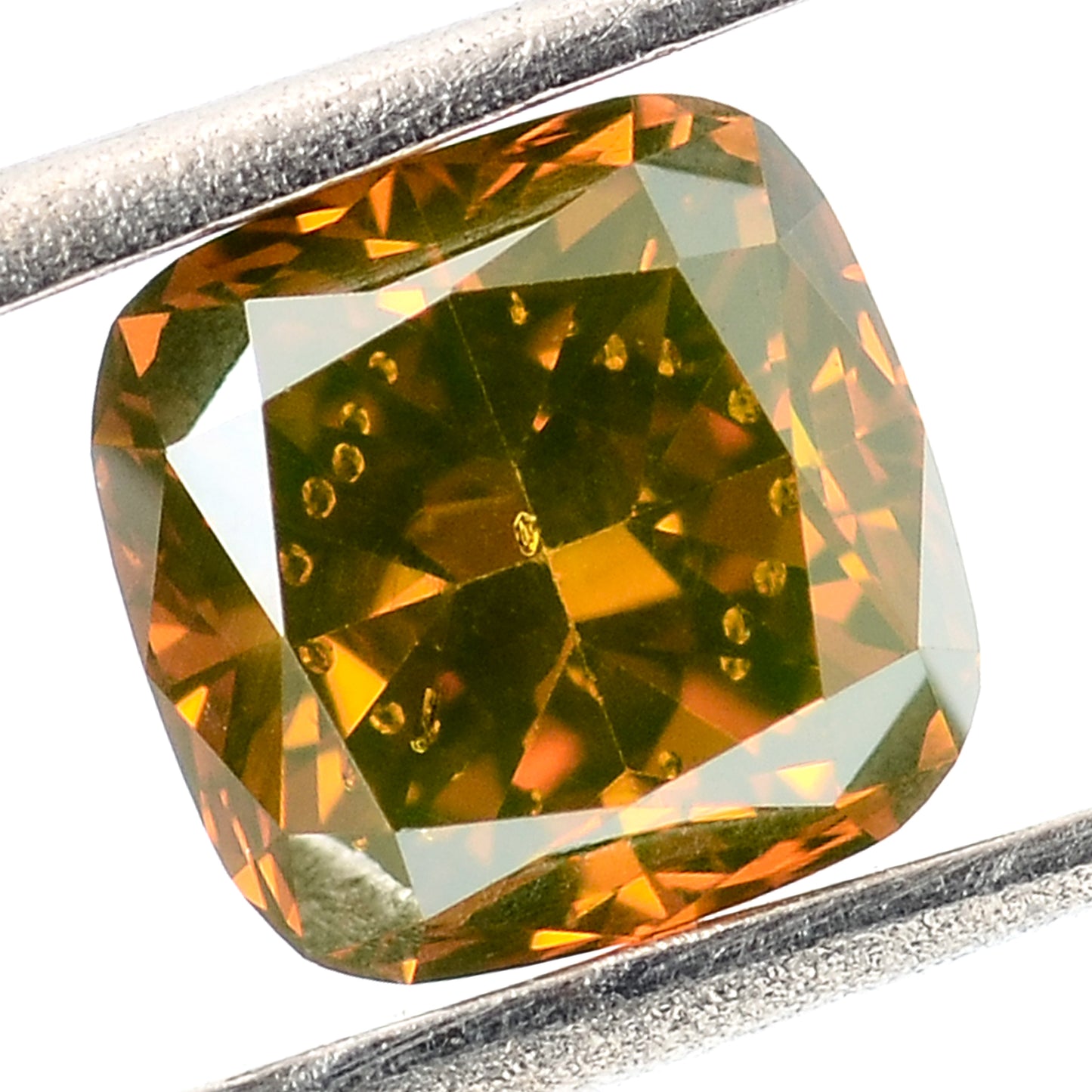 0.78 Carat Red Diamond Cushion Loose Gemstone