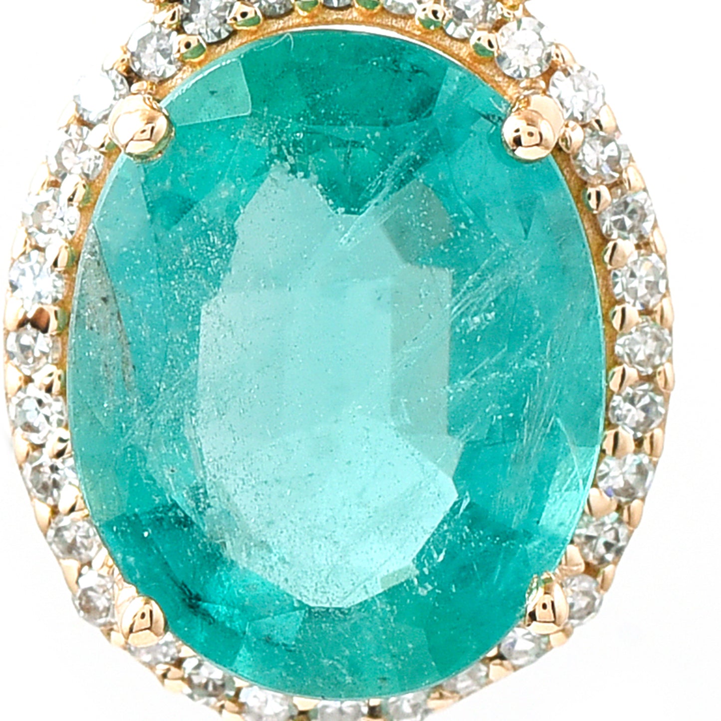 2.36 Ct Oval Emerald 14K Gold Pendant