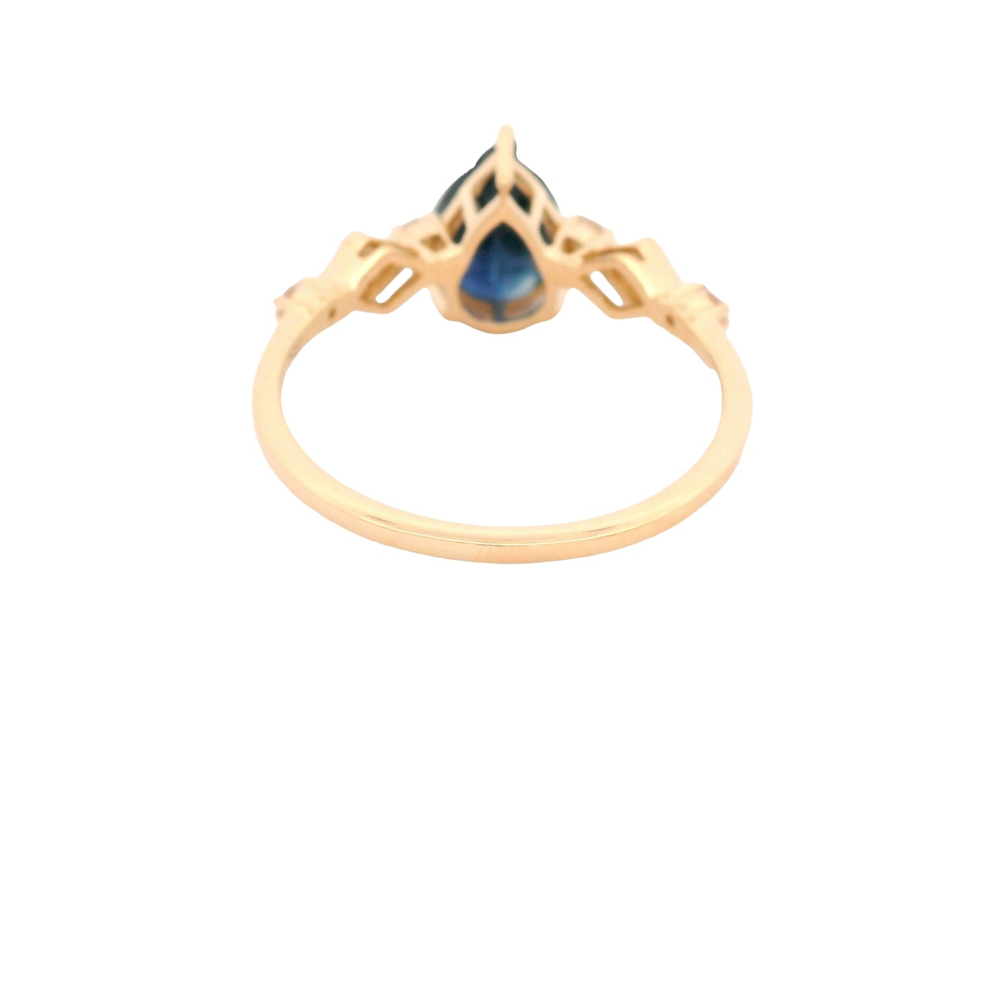 2.05 Ct Pear Sapphire 14K Gold Ring