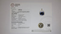 6.65 Ct Oval Mixed Cut Natural Corundum Sapphire 14K Gold Pendant