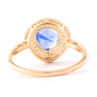 1.68 Ct Pear Mixed Cut Natural Sapphire 14K Gold Ring